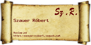 Szauer Róbert névjegykártya