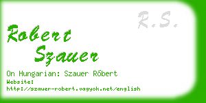 robert szauer business card